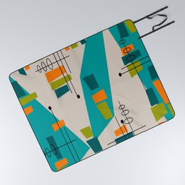 Mid-Century Modern Abstract Picnic Blanket