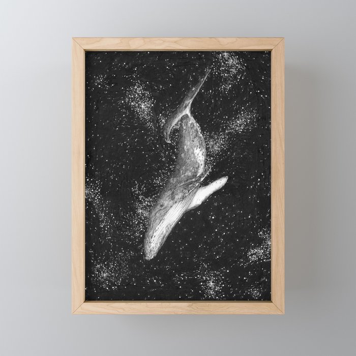 Magic Ocean Whale  Framed Mini Art Print
