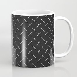 Dark Industrial Diamond Plate Metal Pattern Coffee Mug