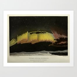 Aurora borealis, from "The Forces of Nature" (1877) Art Print