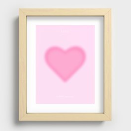 Baby Pink Aura Heart - Love Recessed Framed Print