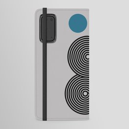 Abstraction_MOON_SUN_BLUE_BLACK_LINE_POP_ART_0509A Android Wallet Case