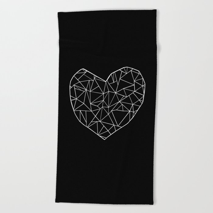 Abstract Heart Beach Towel