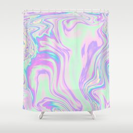 Iridescent Marble Effect Shower Curtain