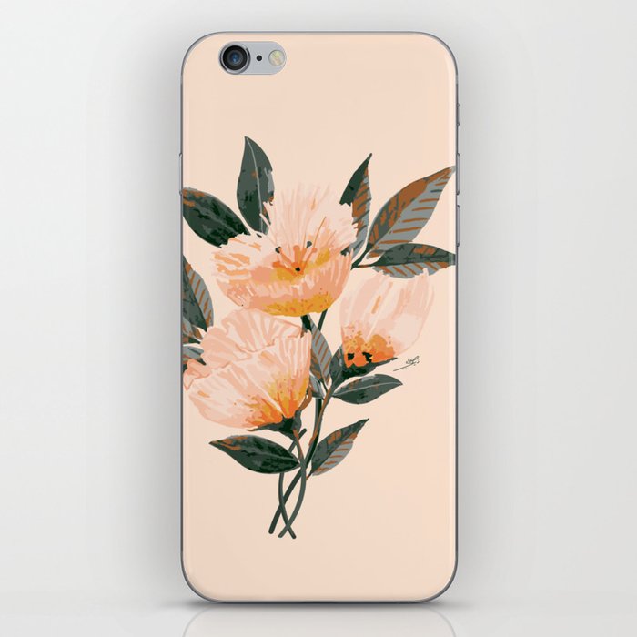 Copper Floral II iPhone Skin