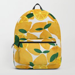 lemon mediterranean still life Backpack