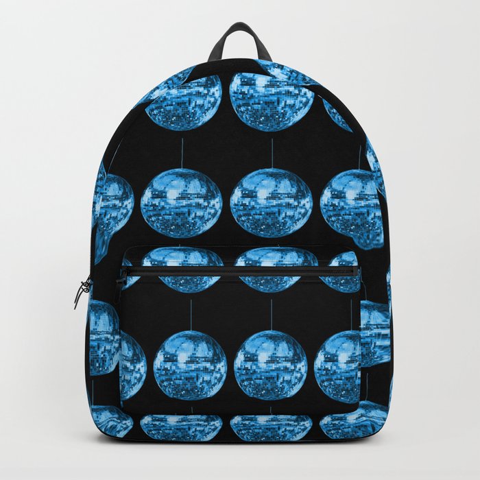 1970s Blue Disco Ball  Backpack