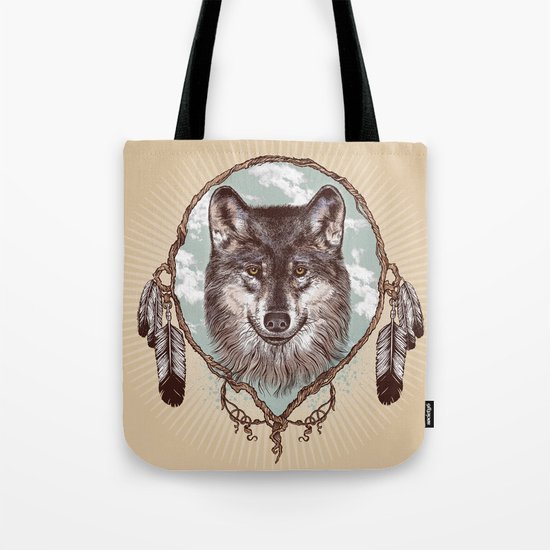 Gray Wolf Tote Bag