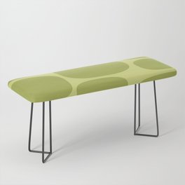Modernist Spots 258 Chartreuse and Olive Green Bench