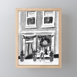 Holiday Storefront Framed Mini Art Print