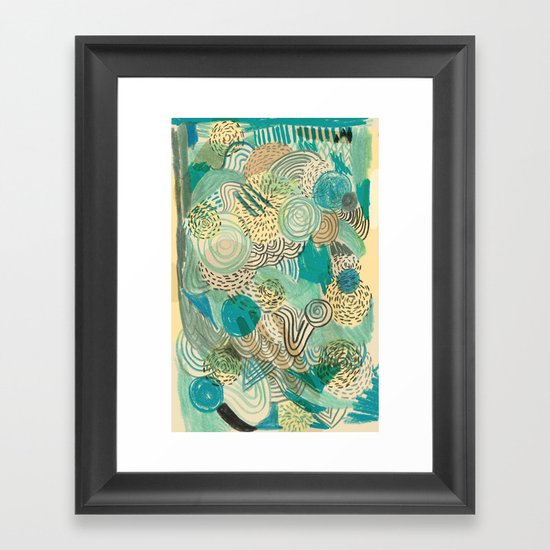 Holidays at the pool Framed Art Print