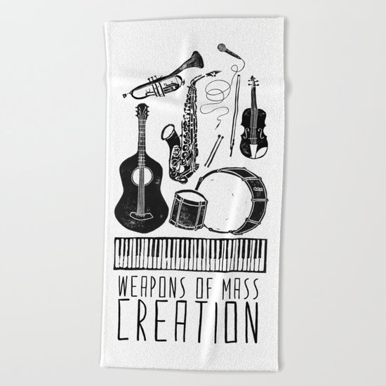 Weapons Of Mass Creation - Music Beach Towel