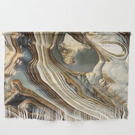 White Gold Agate Abstract Wall Hanging
