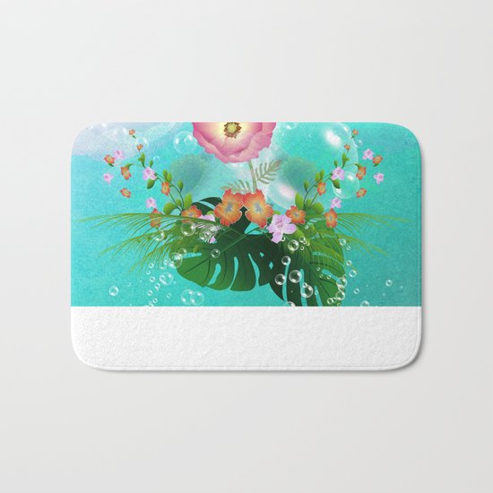 Floral design Bath Mat