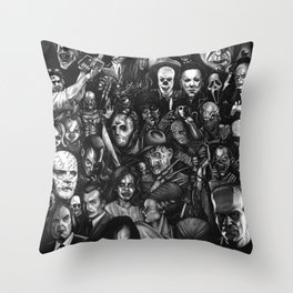 Classic Horror Movies Throw Pillow