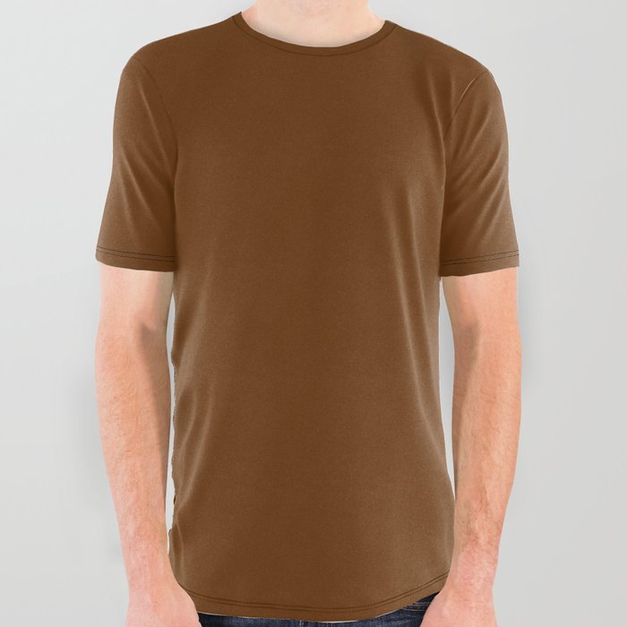 Sweet Chocolate Brown All Over Graphic Tee