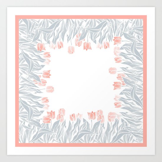 Tulip pattern Art Print