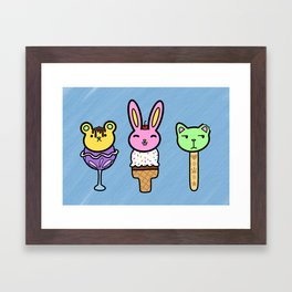 Ice Cream Fuzzies Framed Art Print