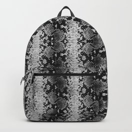 Snake Silver Print Backpack