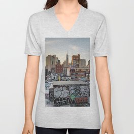 New York City Sunset Views | Travel Photography in NYC V Neck T Shirt