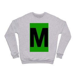 Letter M (Black & Green) Crewneck Sweatshirt