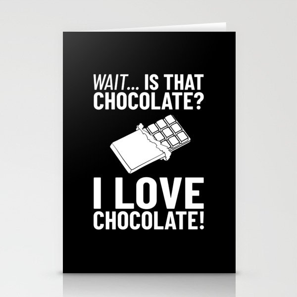Chocolate Candy Bar Choco Dark Keto Stationery Cards