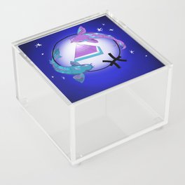 Koi Fish Pisces Zodiac Sign Acrylic Box