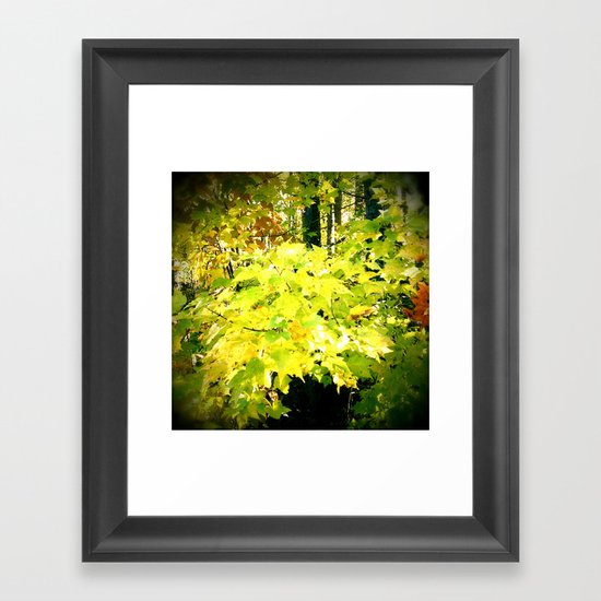 green Framed Art Print