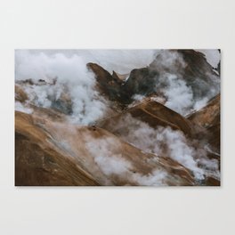 Kerlingjarfjöll smoky Mountains in Iceland - Landscape Photography Canvas Print