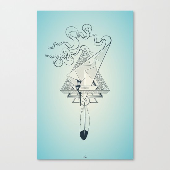 Star Catcher V01 (Black Outline) Canvas Print