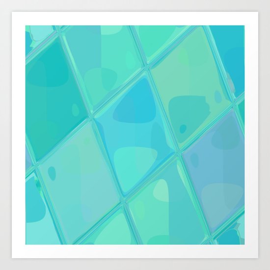 Re-Created Mirrored SQ IV by Robert S. Lee Art Print