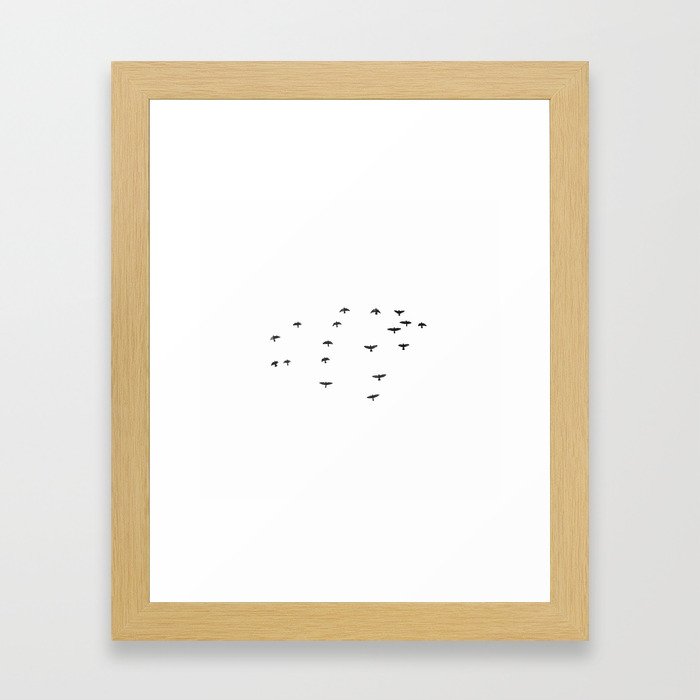 Flocking Birds Framed Art Print
