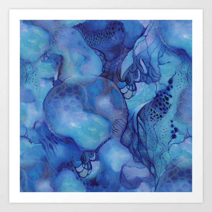Blue Happiness Or When You Feel Blue But Not Sad Art Print By