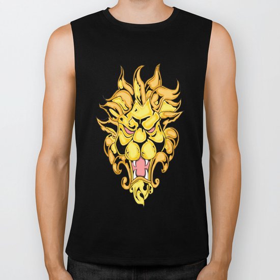 Golden Lion Biker Tank