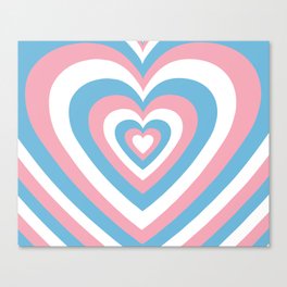 Trans Heart Flag Canvas Print