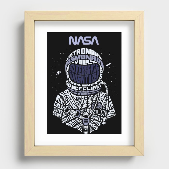 Nasa  Astronaut Recessed Framed Print