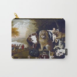 Edward Hicks The Peaceable Kingdom Carry-All Pouch | Lion, Quaker, Cattle, Edwardhicks, Oil, Goat, Painting, Cow, Animal, Religion 