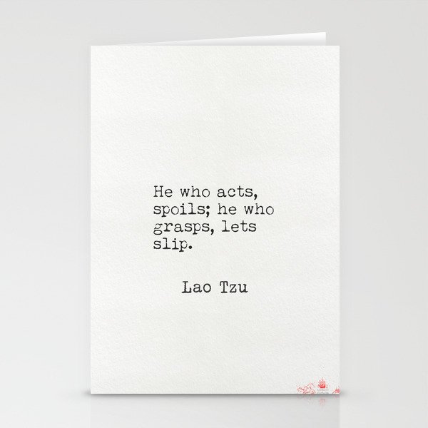 Lao Tzu quotations 5 Stationery Cards