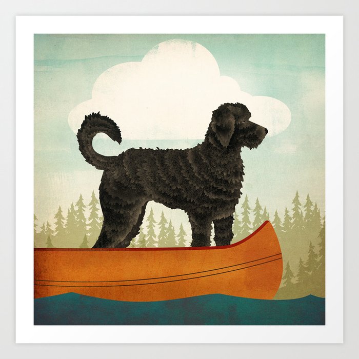 Black goldendoodle art 2025