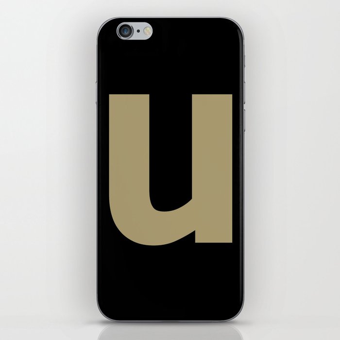 letter U (Sand & Black) iPhone Skin