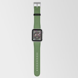 Dark Green Solid Color Pantone Treetop 18-0135 TCX Shades of Green Hues Apple Watch Band