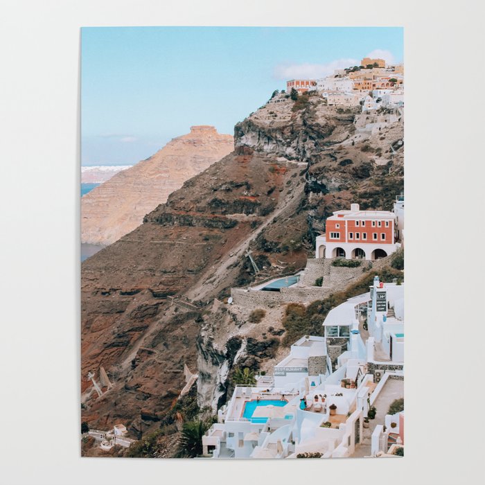 Whitewashed | Santorini, Greece Poster