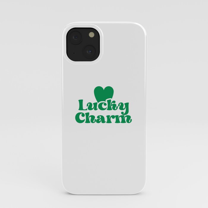 Lucky charm clover heart iPhone Case