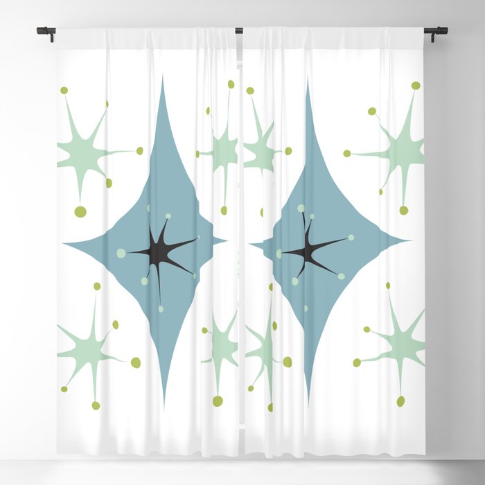 Atomic Age Mid Century Modern Pattern Blackout Curtain