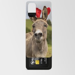 Christmas season, donkey with decoration, funny and cute animal. Android Card Case