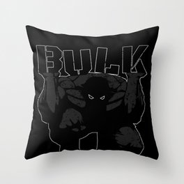 Gym Bulk (Black) Throw Pillow