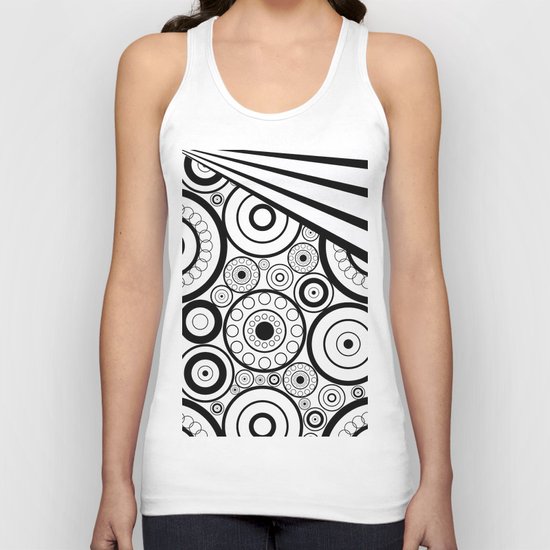 Abstract black and white pattern. Unisex Tank Top