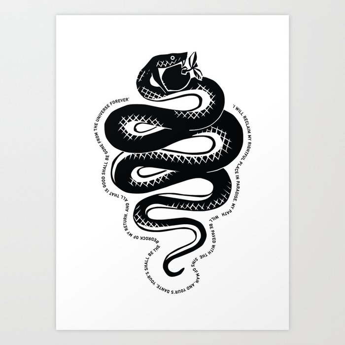 Eldem Serpent Print Art Print