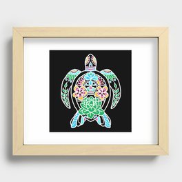 Dia de los Muertos Tortuga Recessed Framed Print