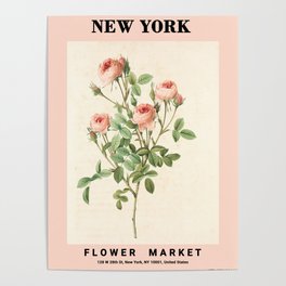 NEW YORK FLOWER MARKET 2021 Poster